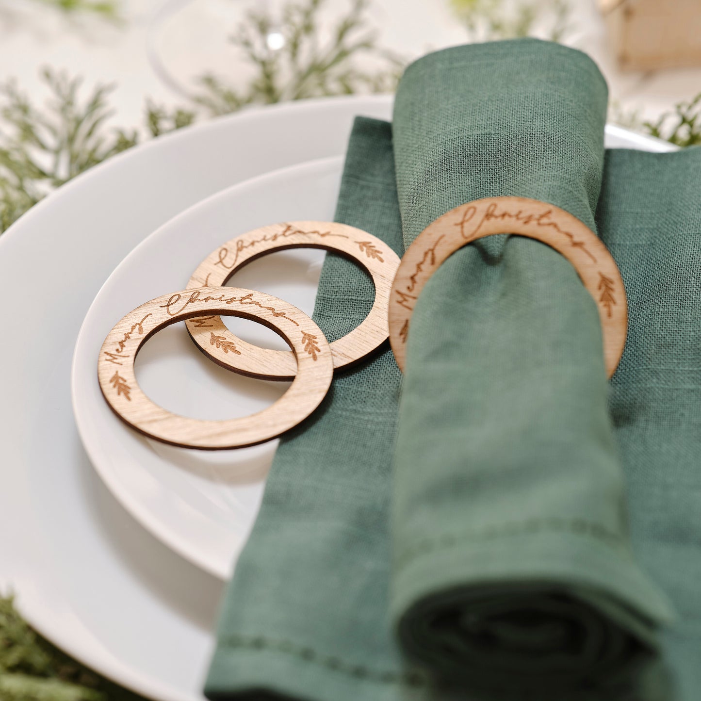 Merry Christmas Napkin Rings