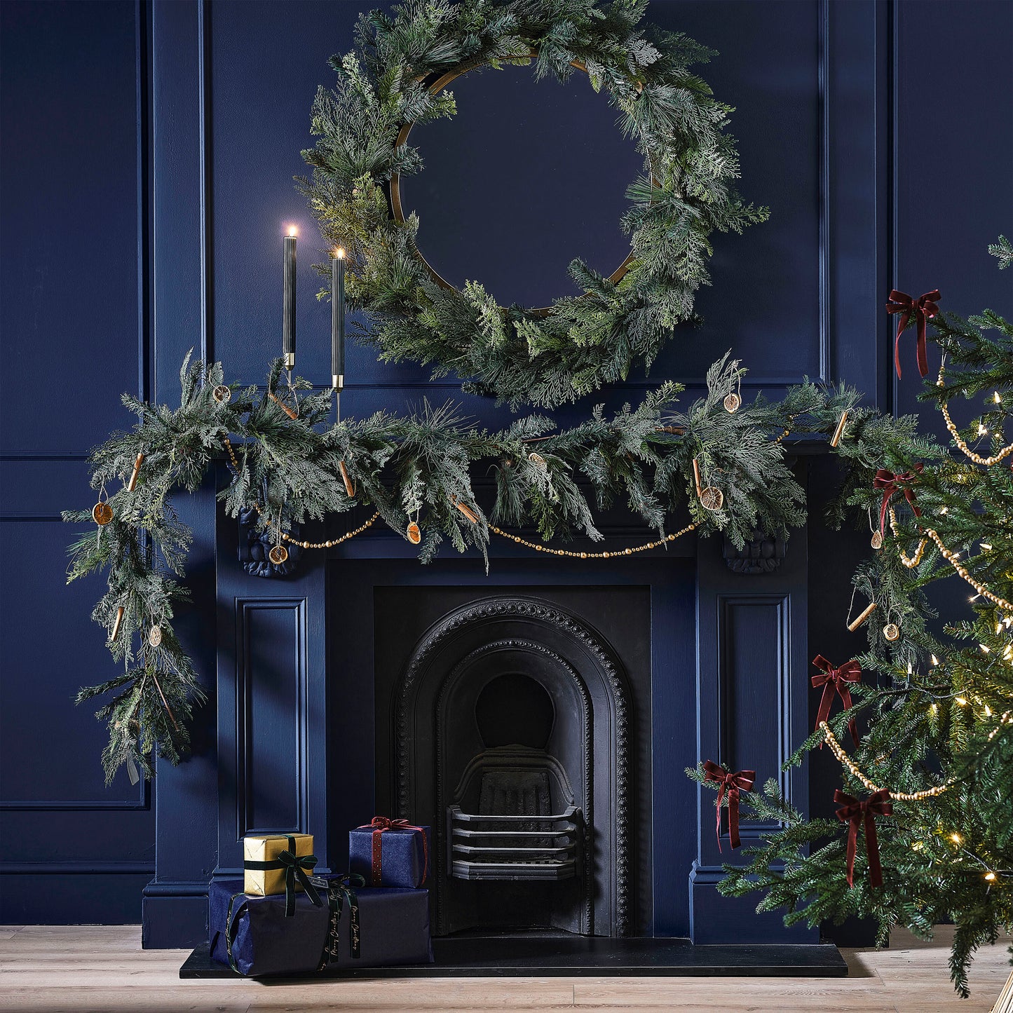 Luxe Pine and Cypress Foliage Christmas Garland