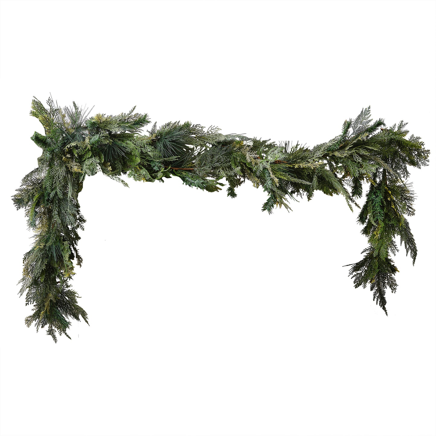 Luxe Pine and Cypress Foliage Christmas Garland