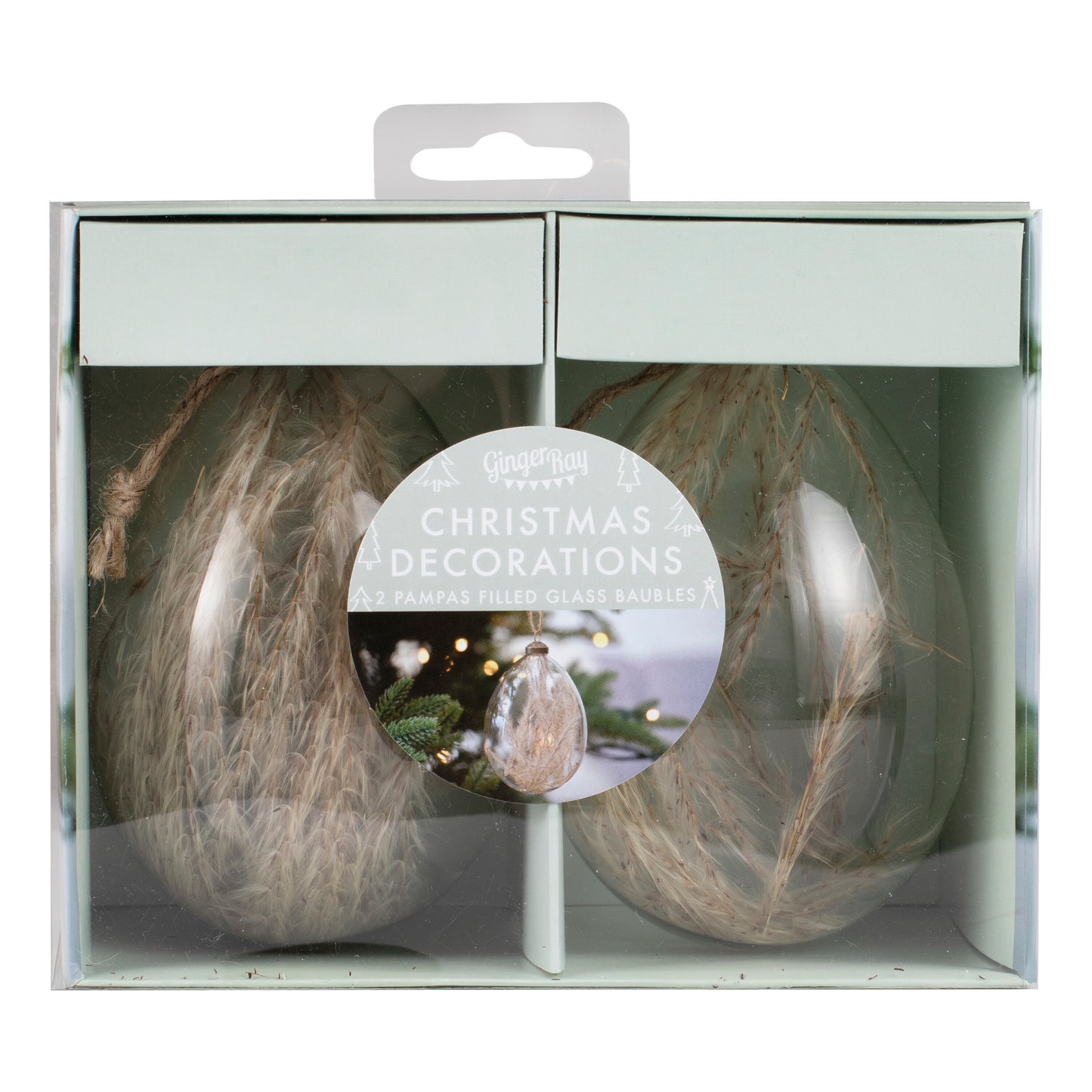 Pampas Christmas Bauble Decorations