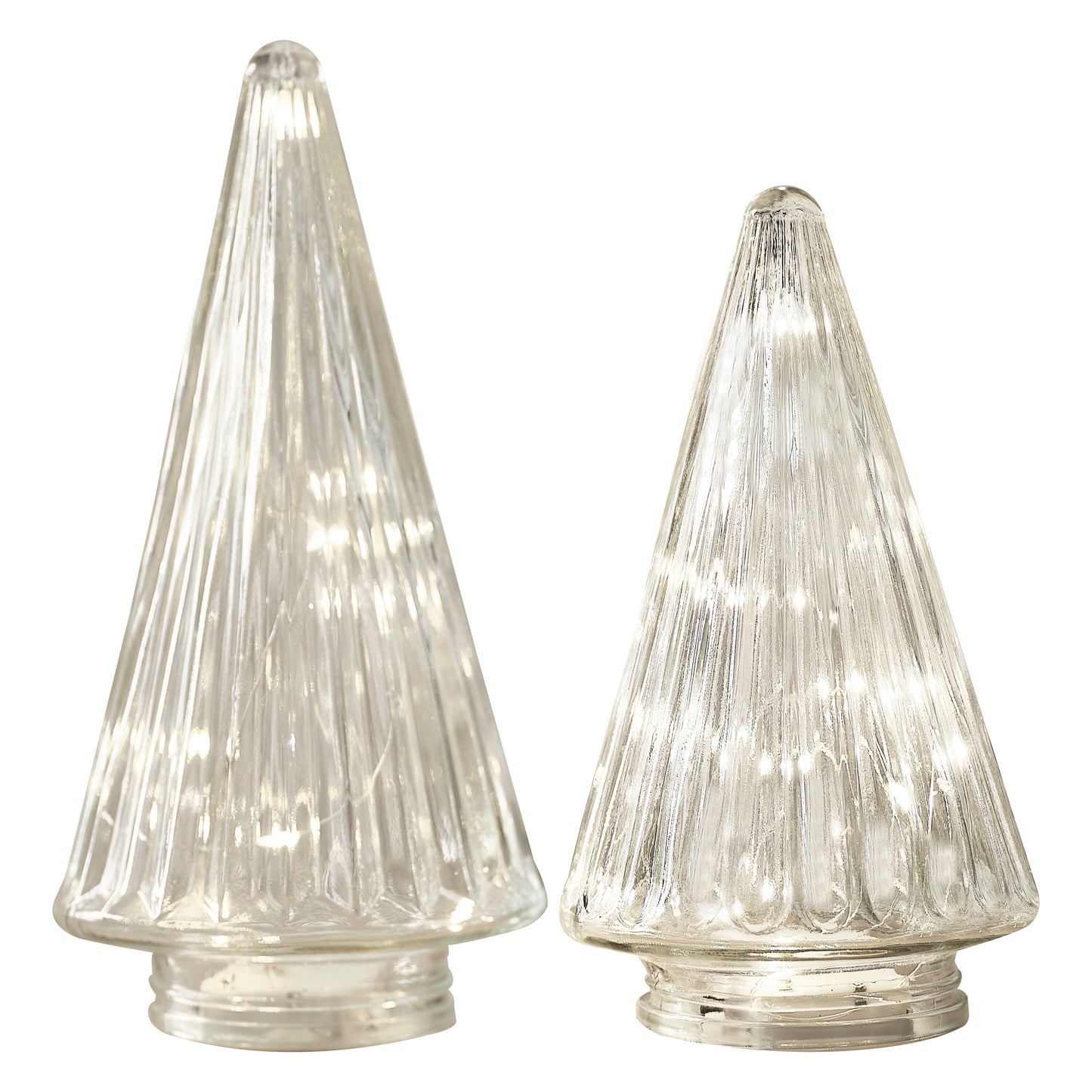 Glass Light up Christmas Tree Decorations