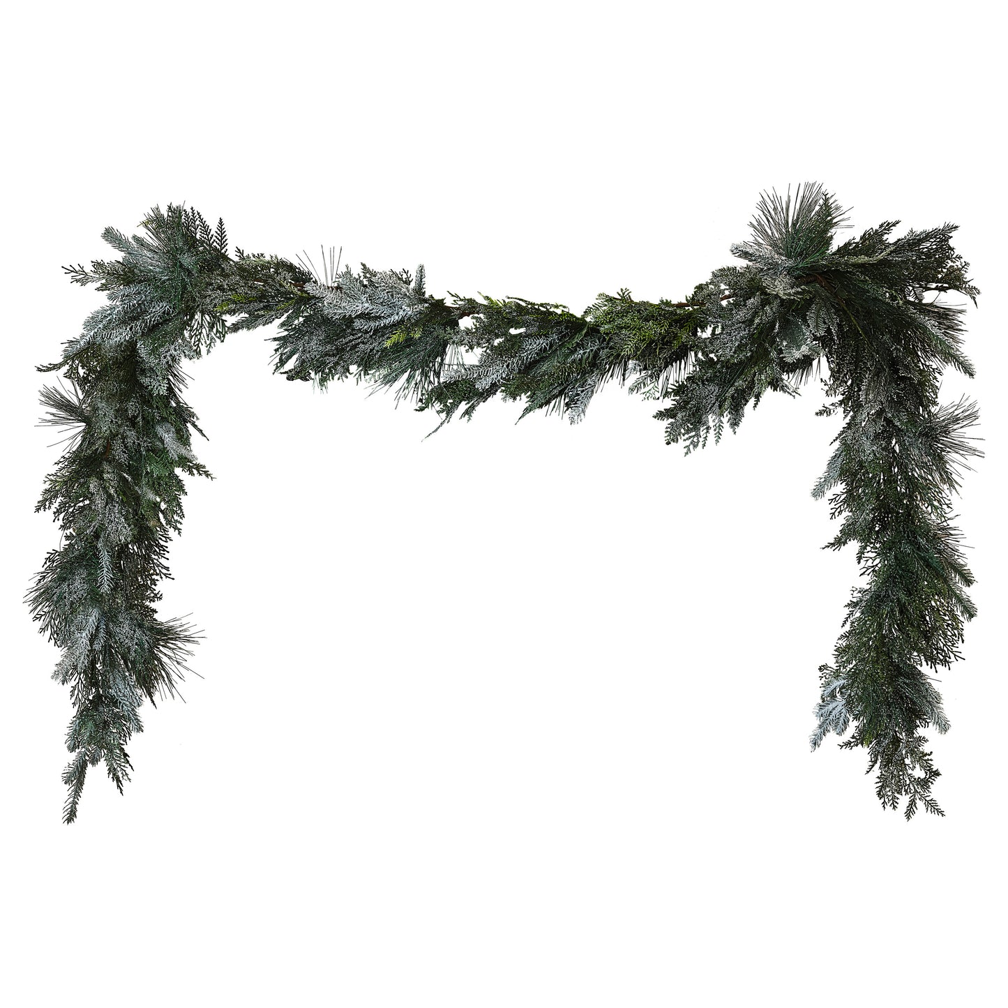 Snowy Foliage Christmas Garland