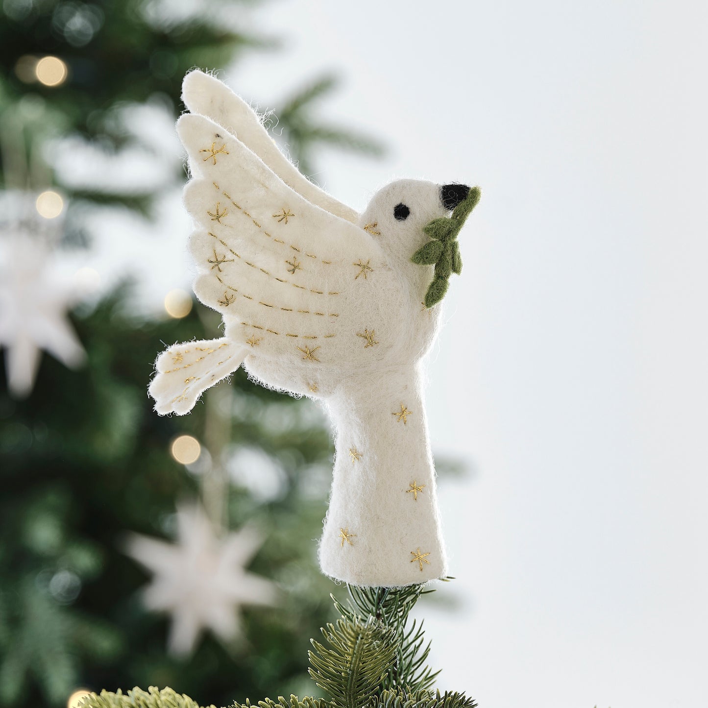 Felt Turtle Dove Christmas Tree Topper