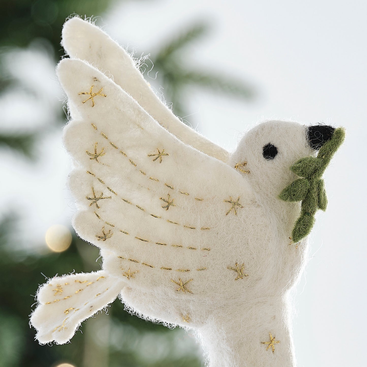 Felt Turtle Dove Christmas Tree Topper