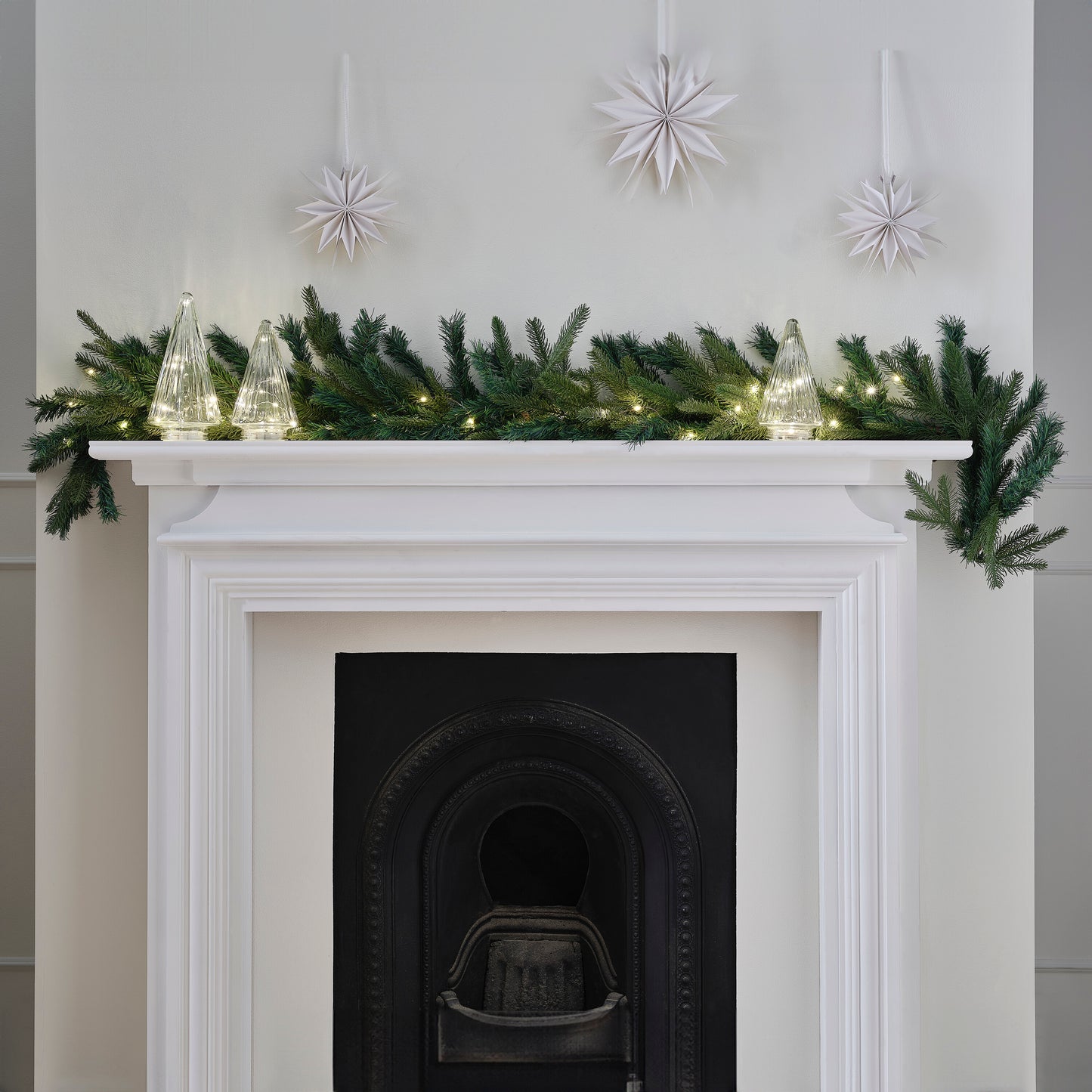 Pine Foliage Christmas Garland with Lights