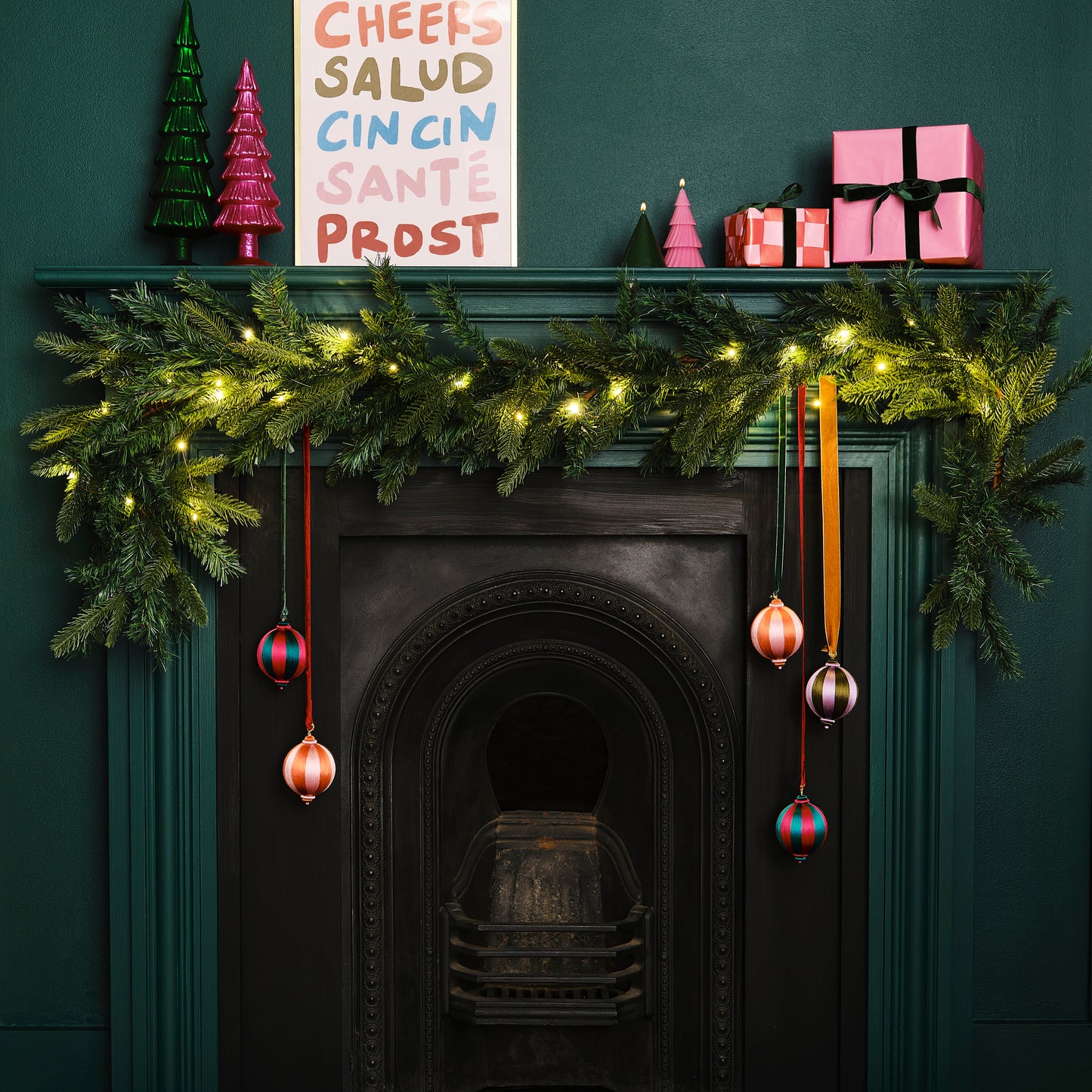 Pine Foliage Christmas Garland with Lights