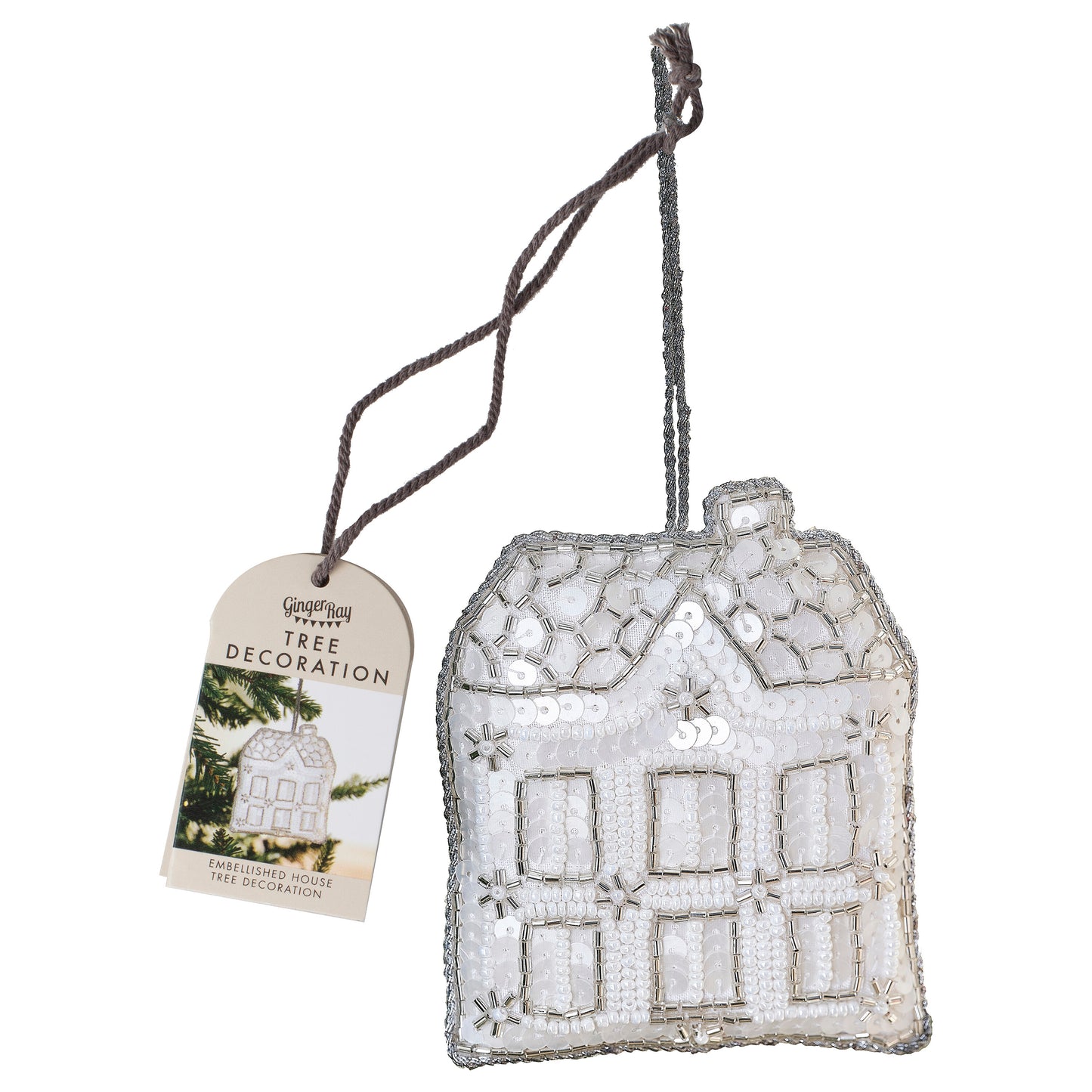 Embellished House Christmas Tree Decoration