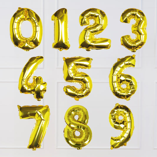 Gold Foil Number Balloon
