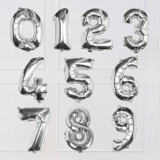 Silver Foil Number Balloon