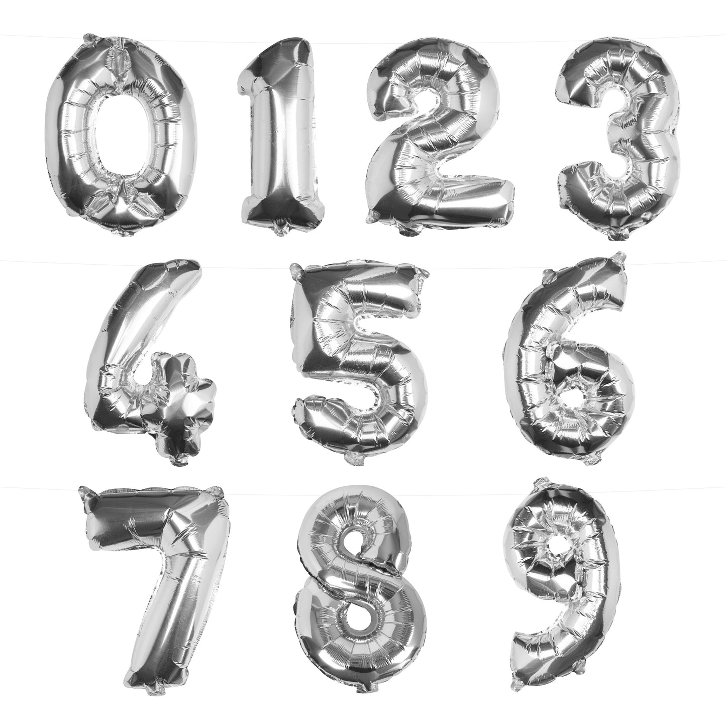 Silver Foil Number Balloon