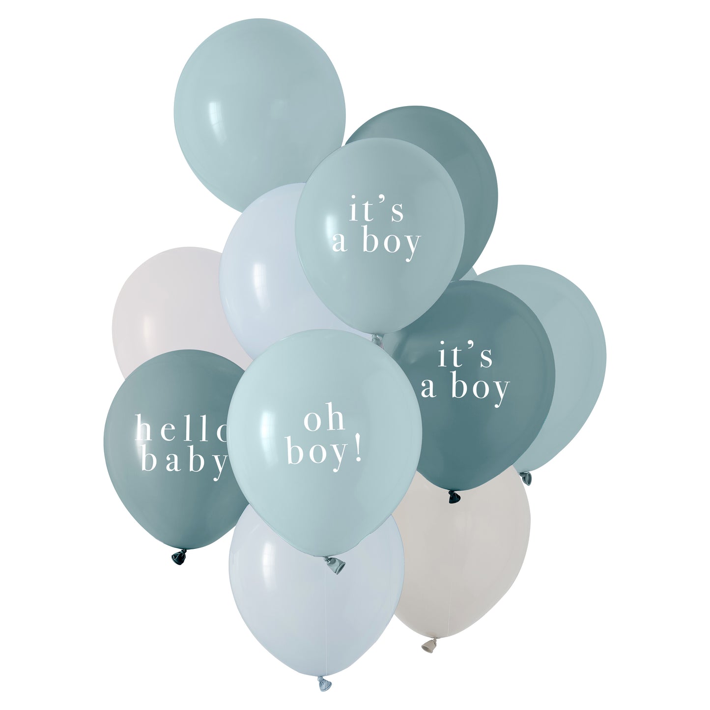 Blue Slogan Baby Shower Balloon Bundle