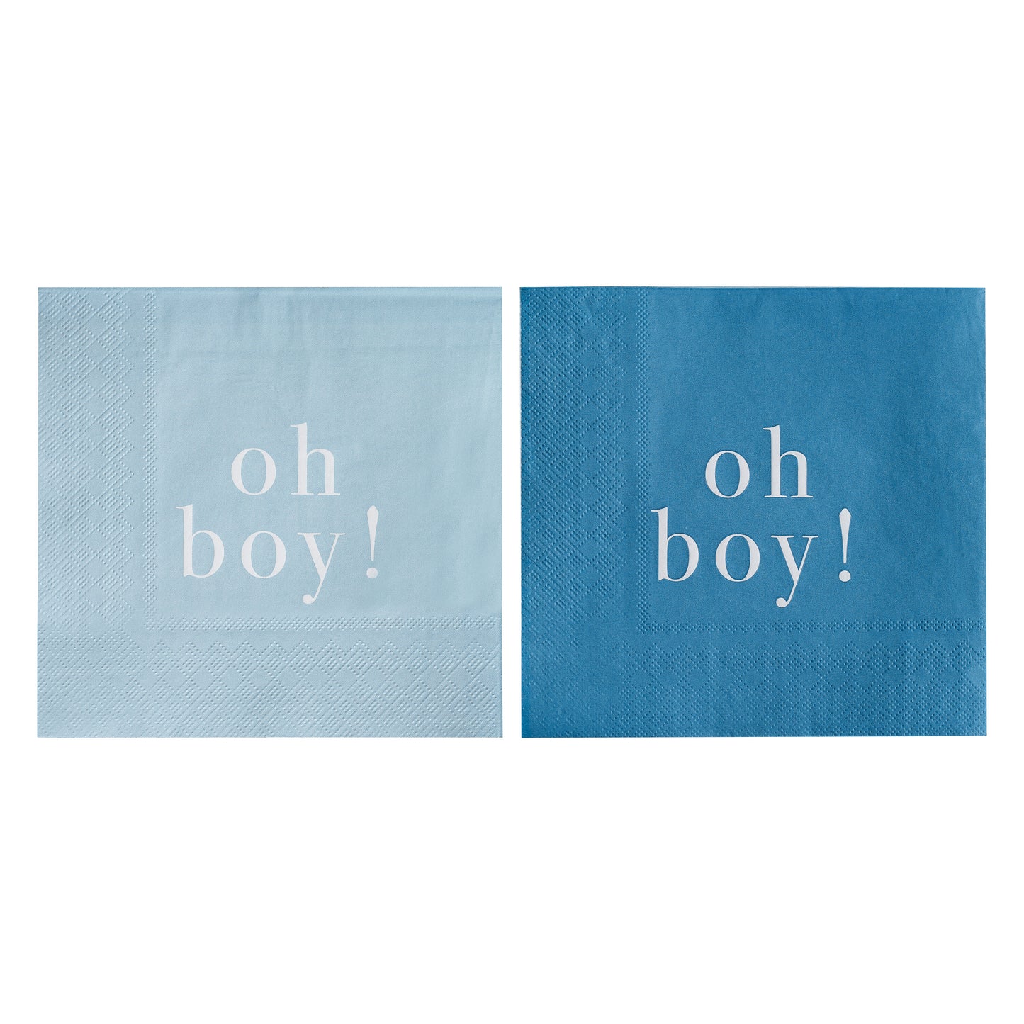 Blue 'Oh Boy!' Baby Shower Paper Napkins