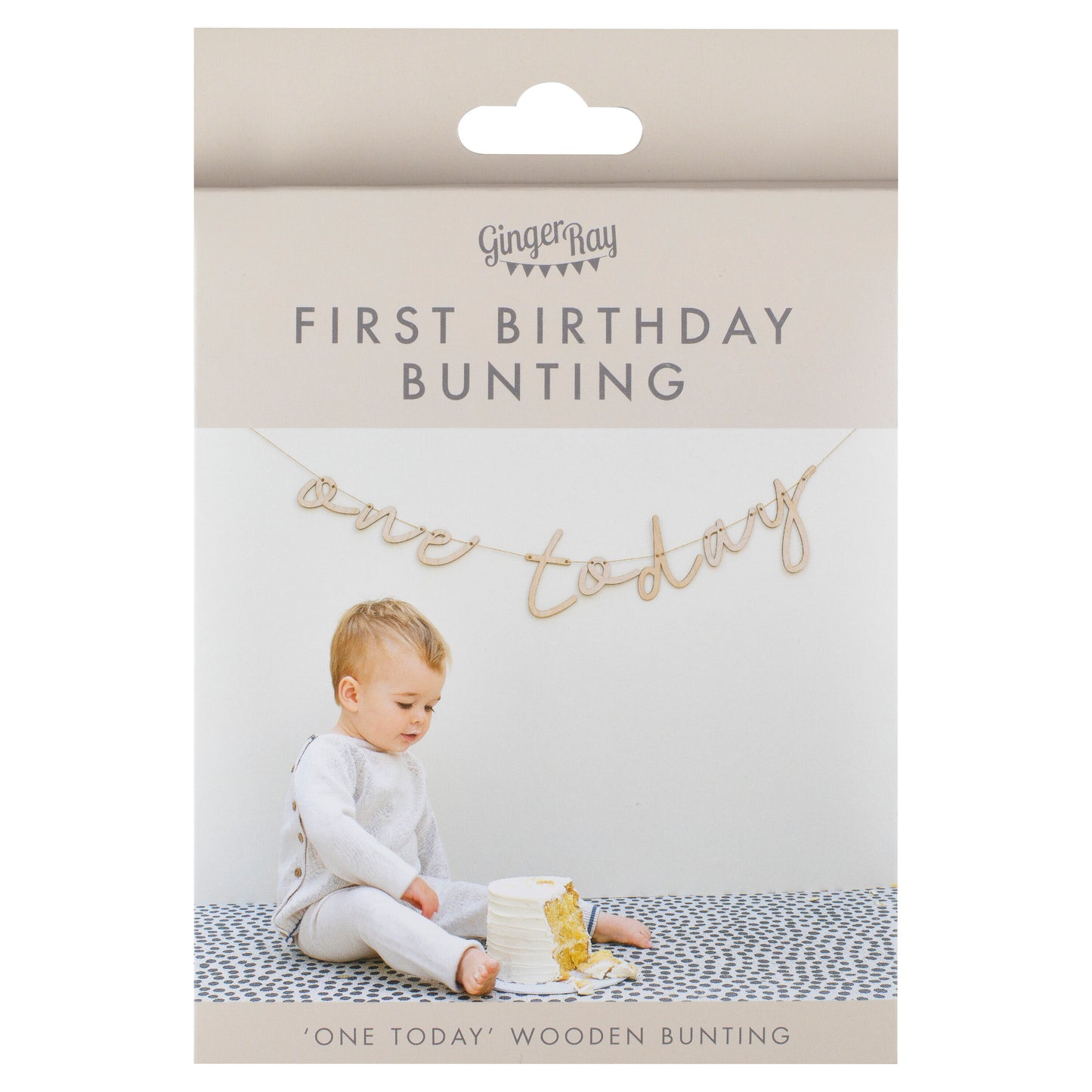 One Today Wooden 1st Birthday Bunting