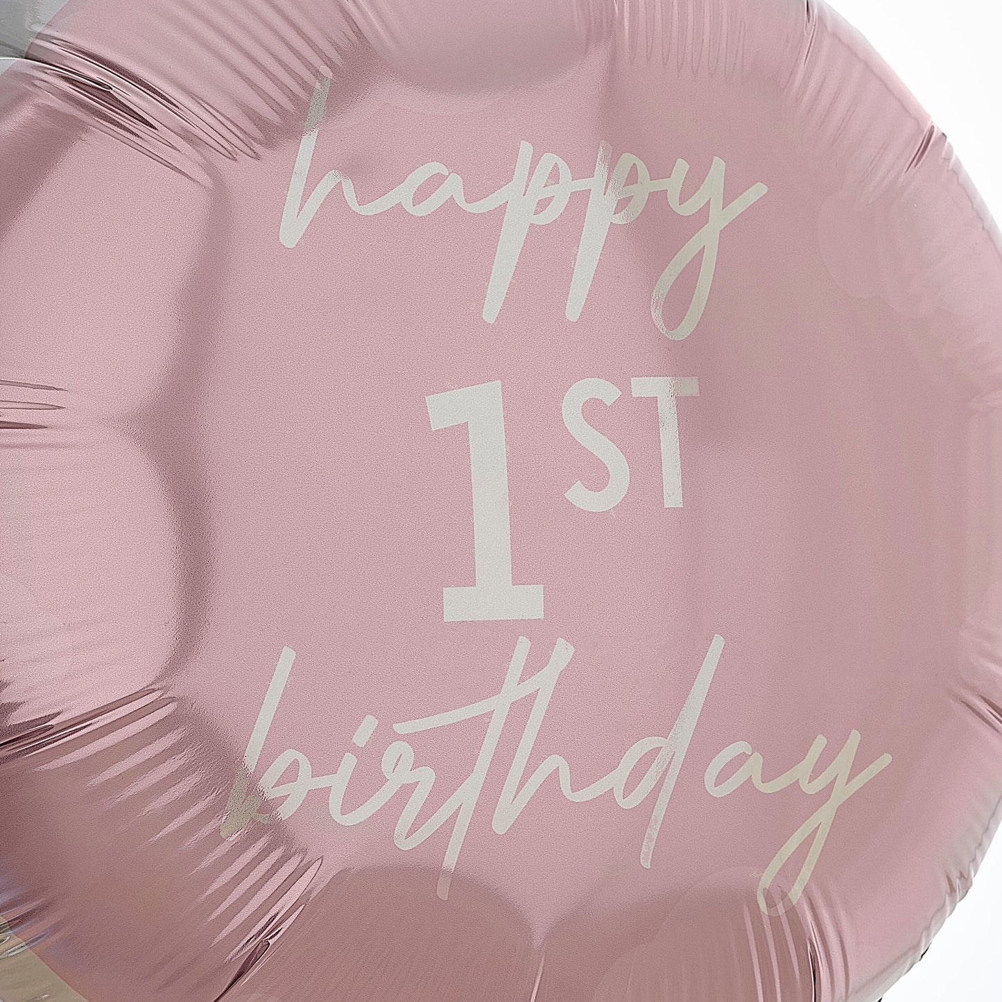 Pink Happy 1st Birthday Balloon