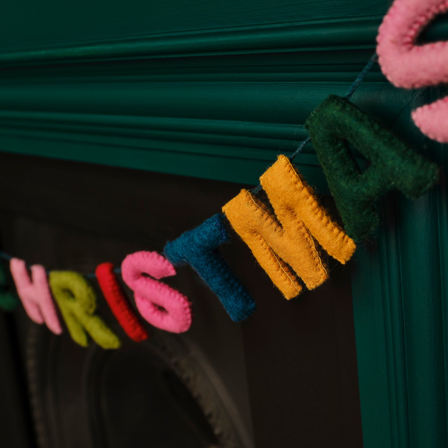 Multicoloured Felt Merry Christmas Bunting