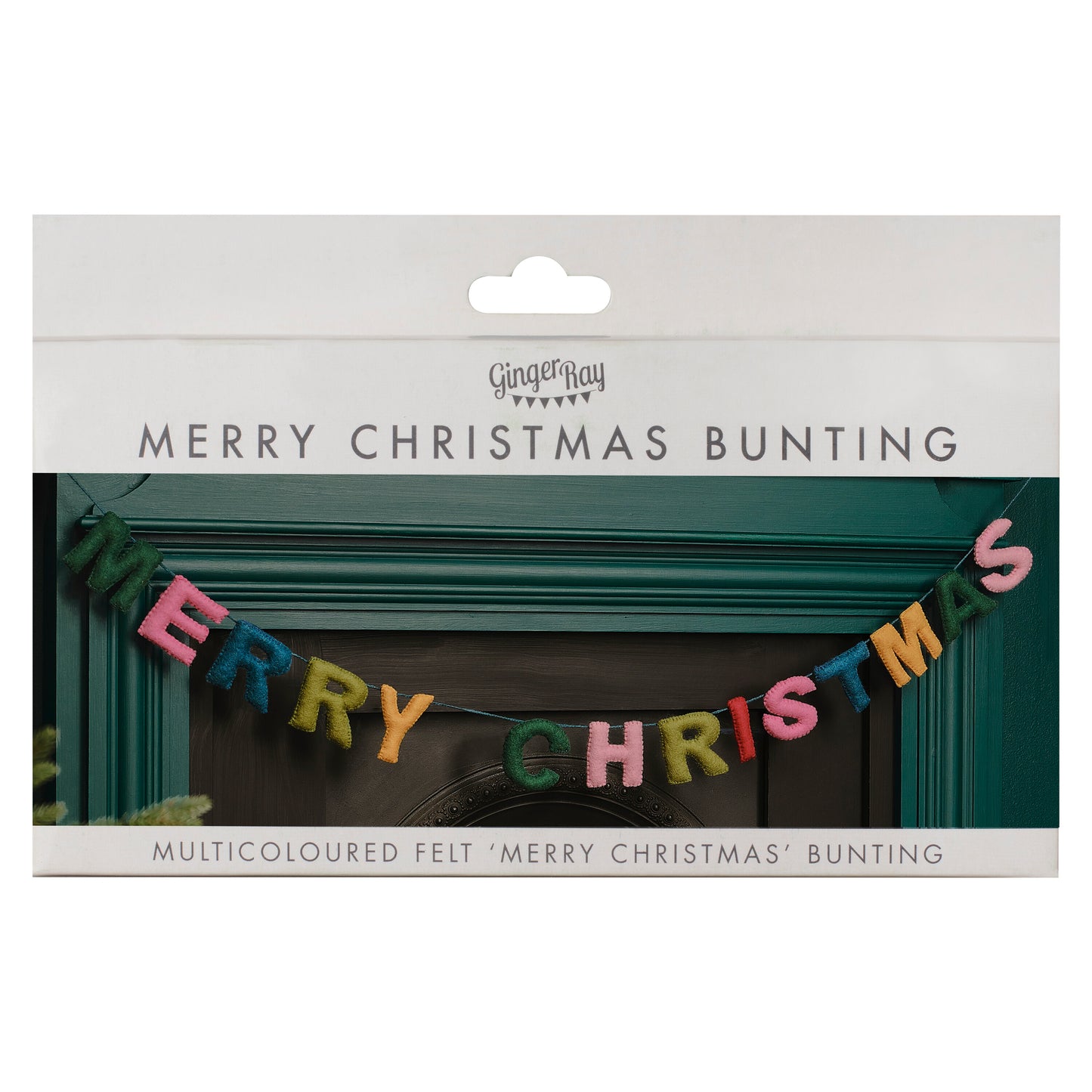 Multicoloured Felt Merry Christmas Bunting