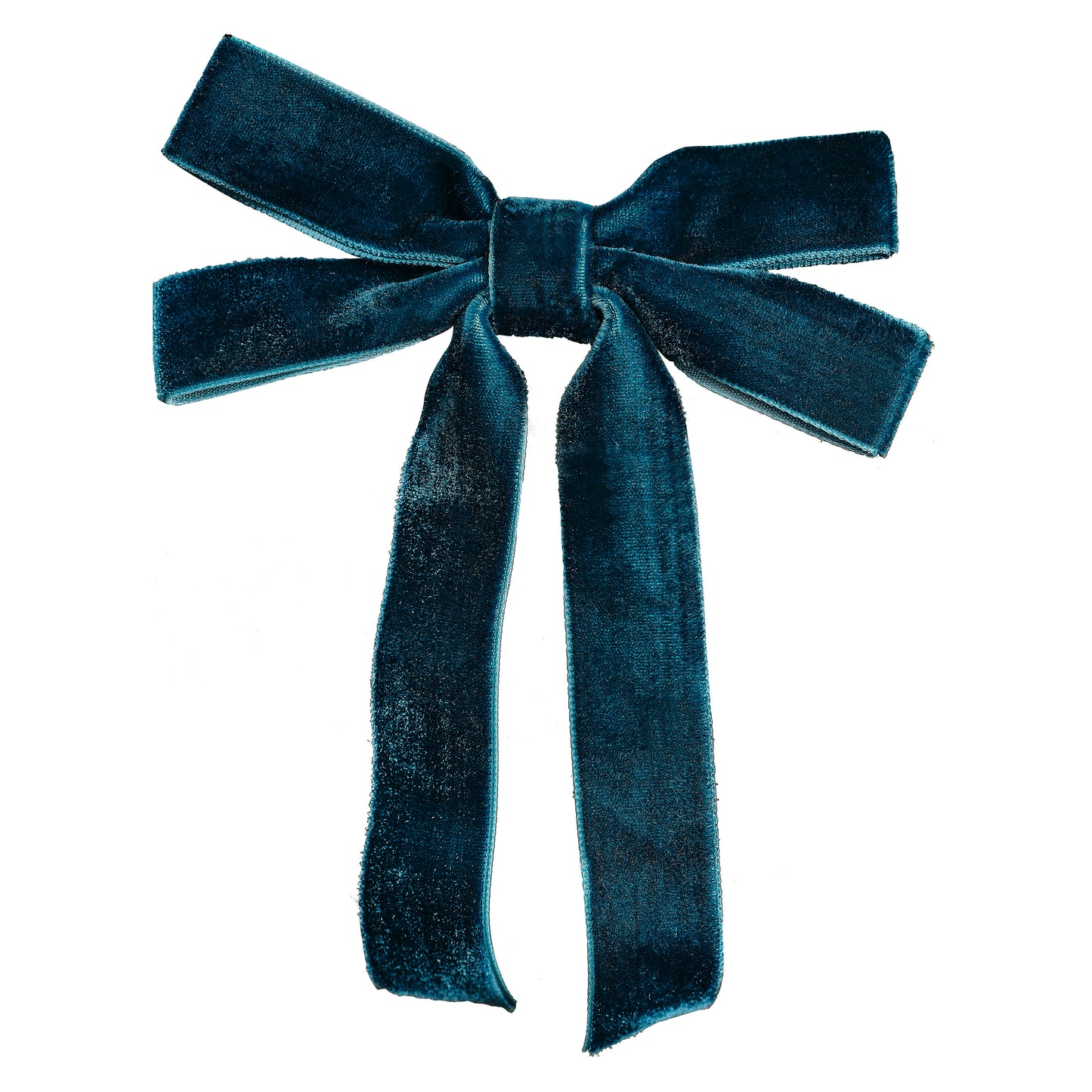 Teal Velvet Clip-On Christmas Tree Bow Decorations