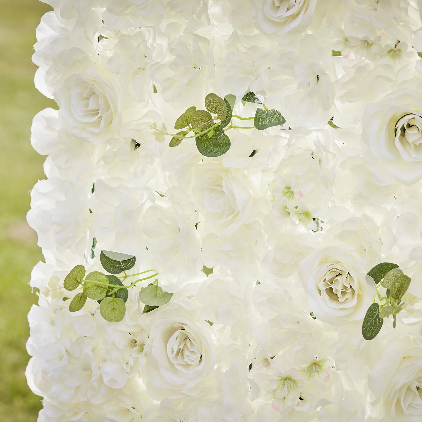 White Rose Flower Wall Backdrop Tile