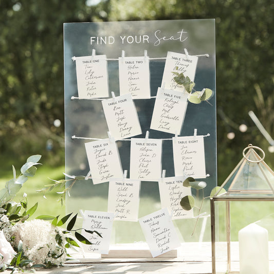 Acrylic Table Plan Kit