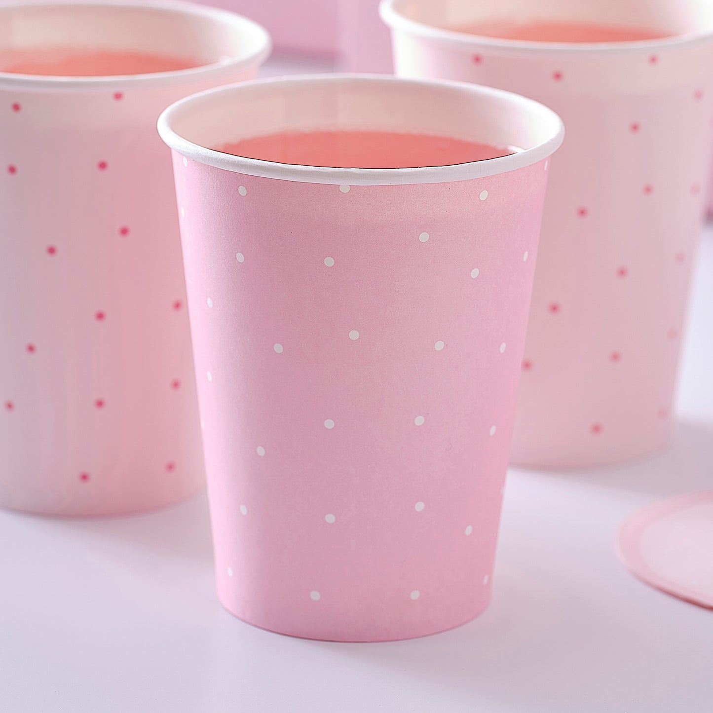 Pink Polka Dot Paper Cups