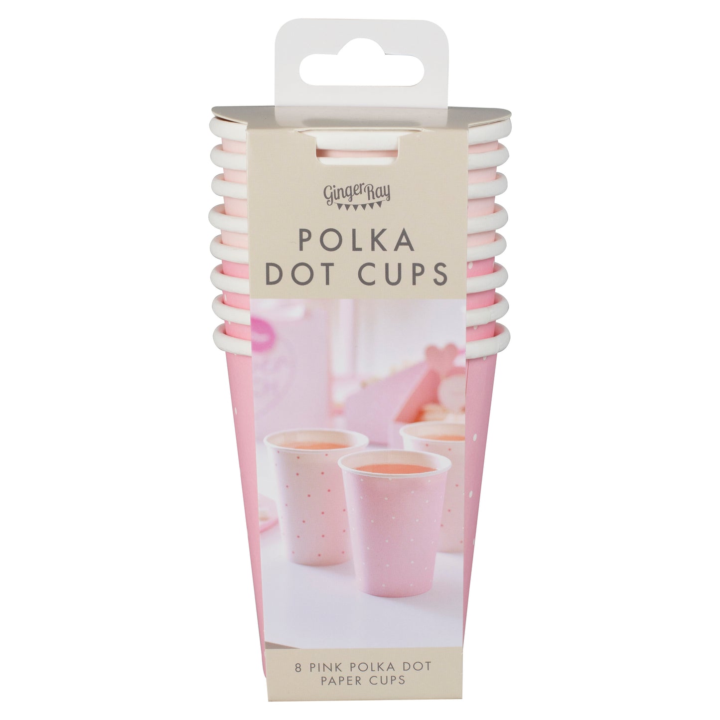 Pink Polka Dot Paper Cups