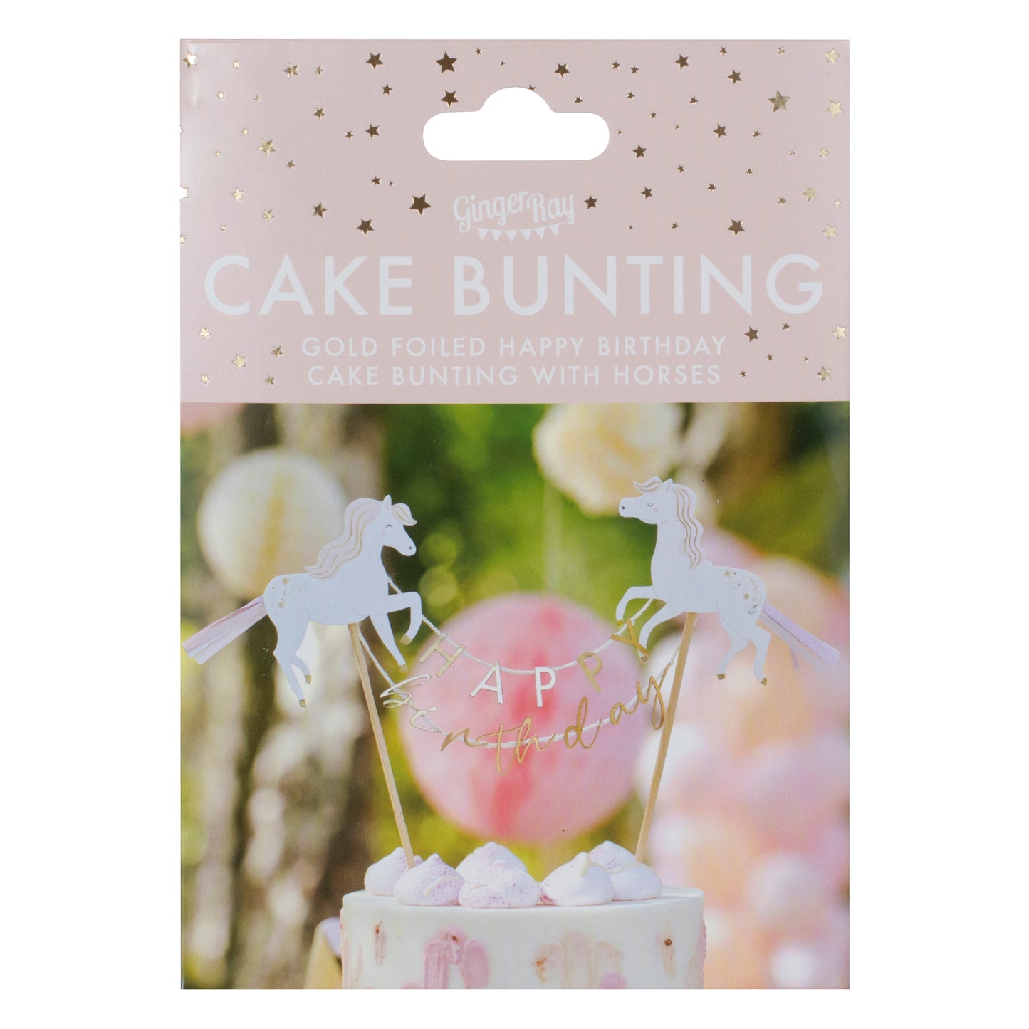 Princess Horse Happy Birthday Cake Topper