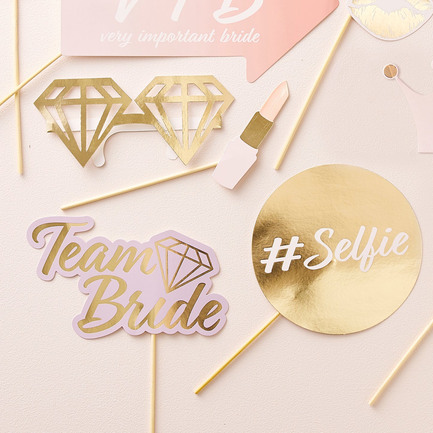 Gold Hen Party Photobooth Props
