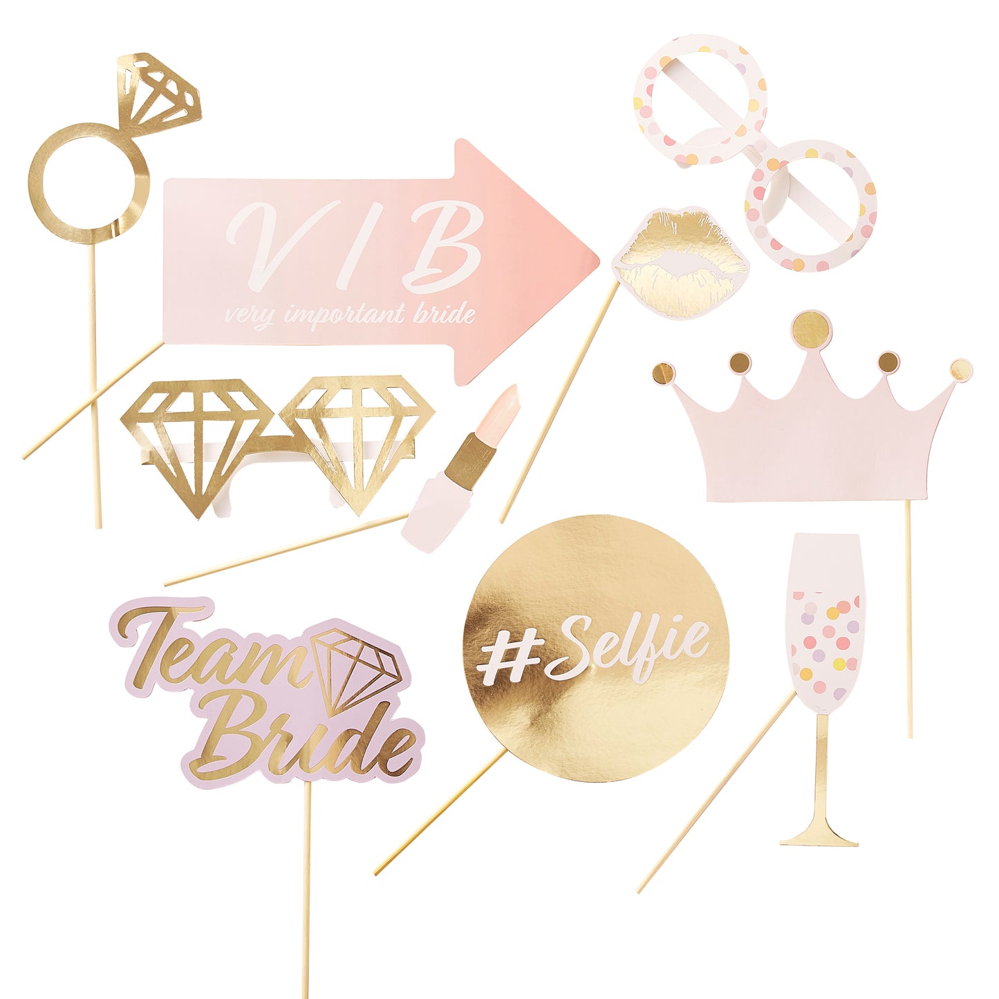 Gold Hen Party Photobooth Props