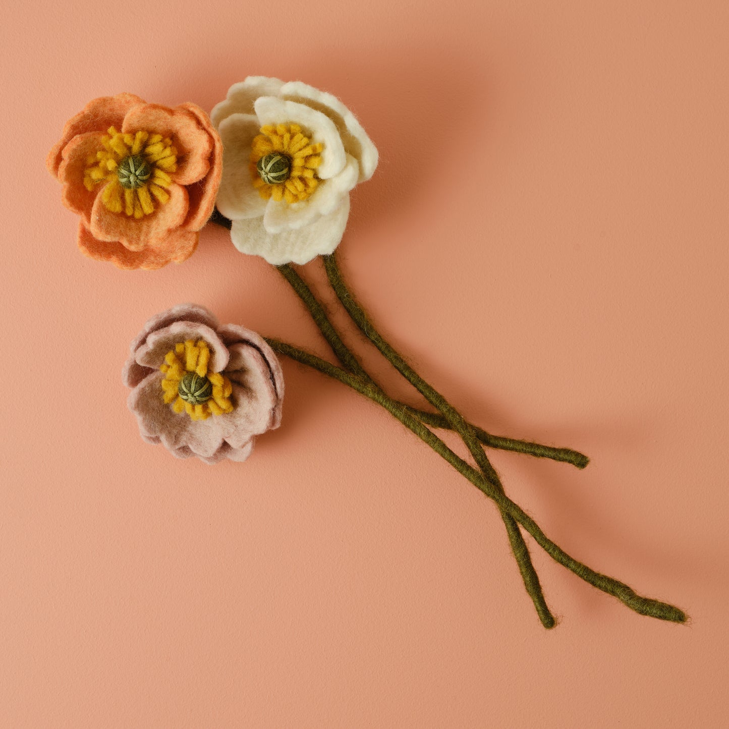 Felt Icelandic Poppy Stems