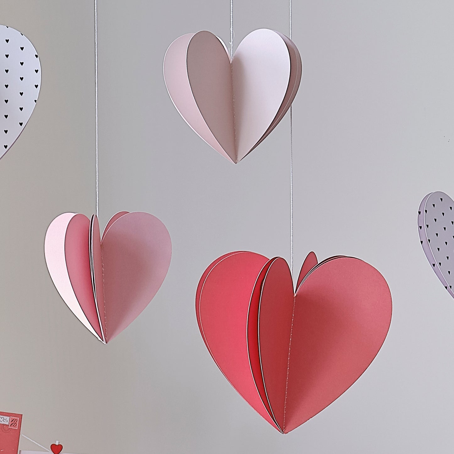 3D Hanging Heart Decorations