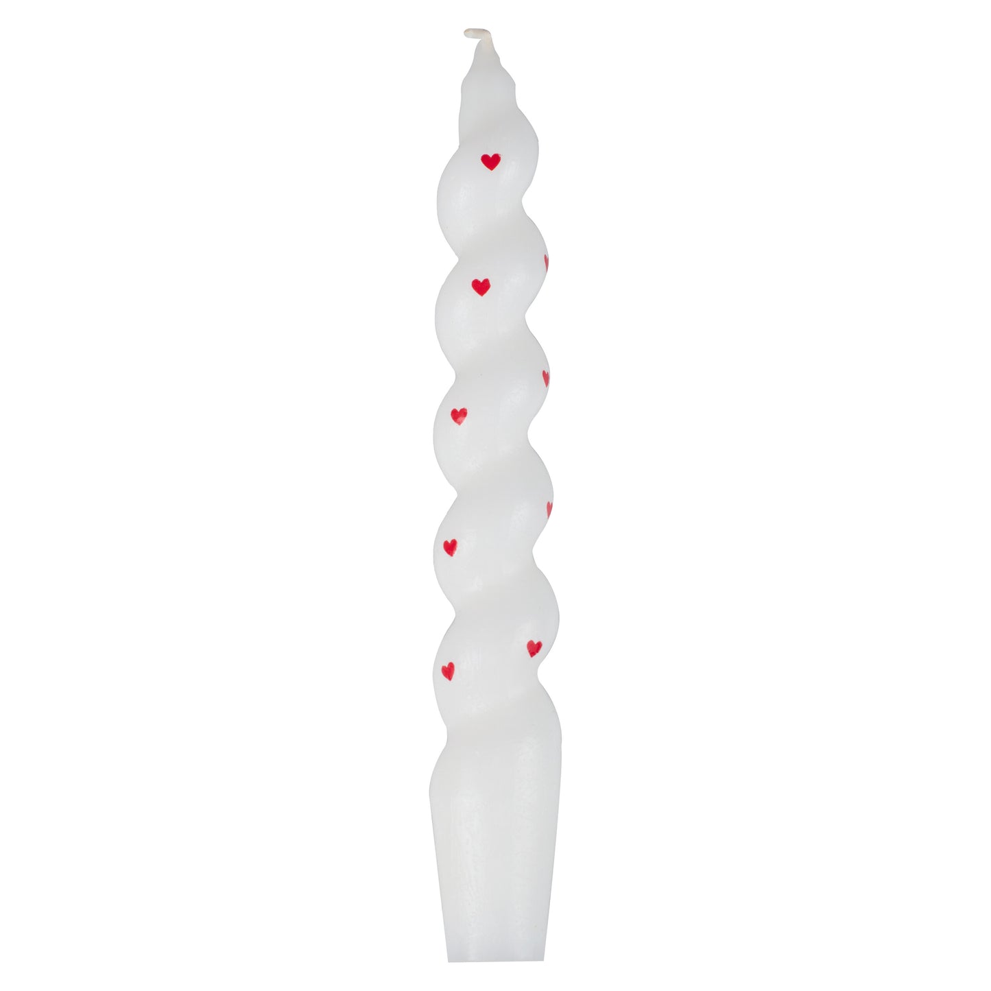White Heart Pattern Twisted Candles