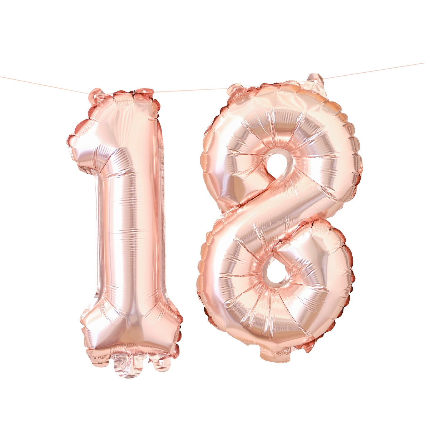 18th Rose Gold Foil Balloons