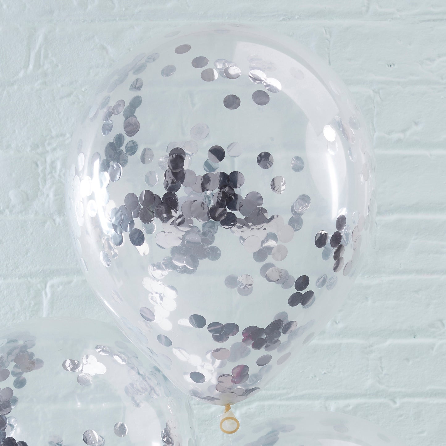 Silver Confetti Balloons