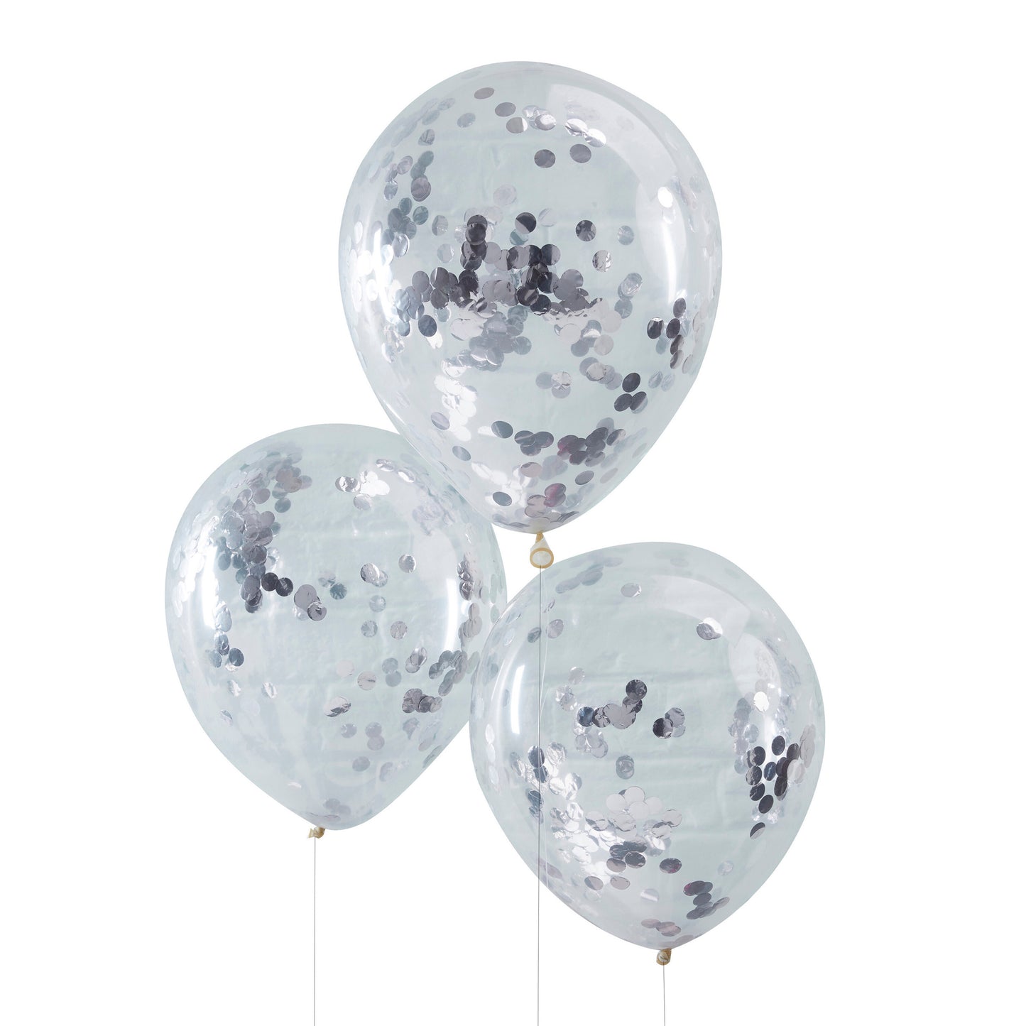 Silver Confetti Balloons