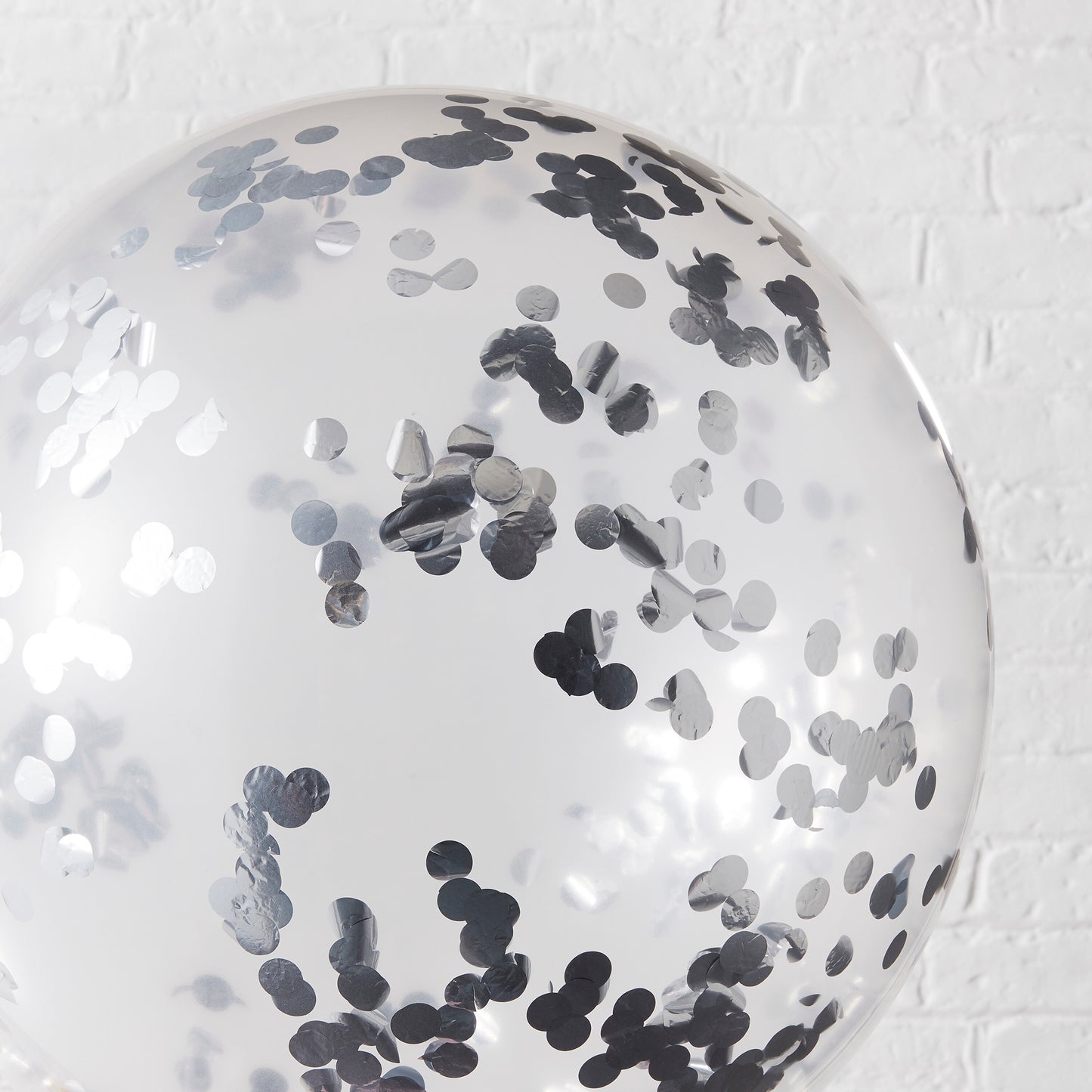 Silver Giant Confetti Balloons