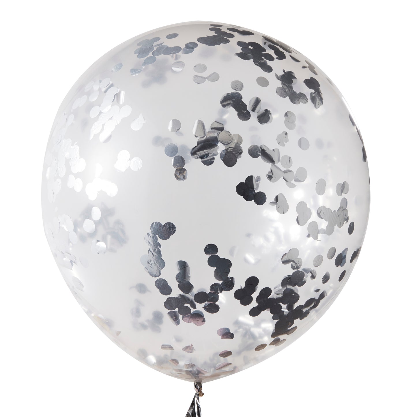 Silver Giant Confetti Balloons