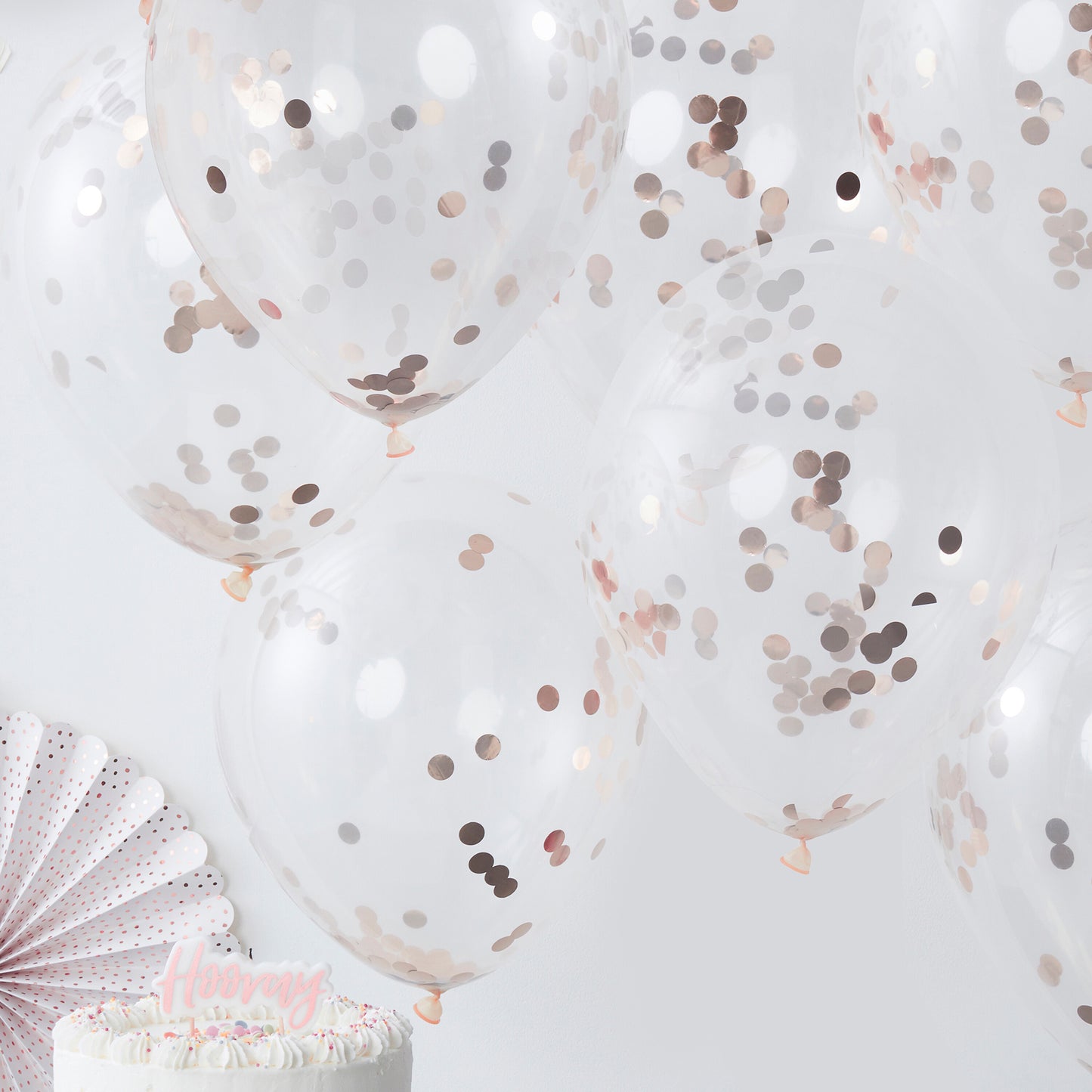 Rose Gold Confetti Balloons