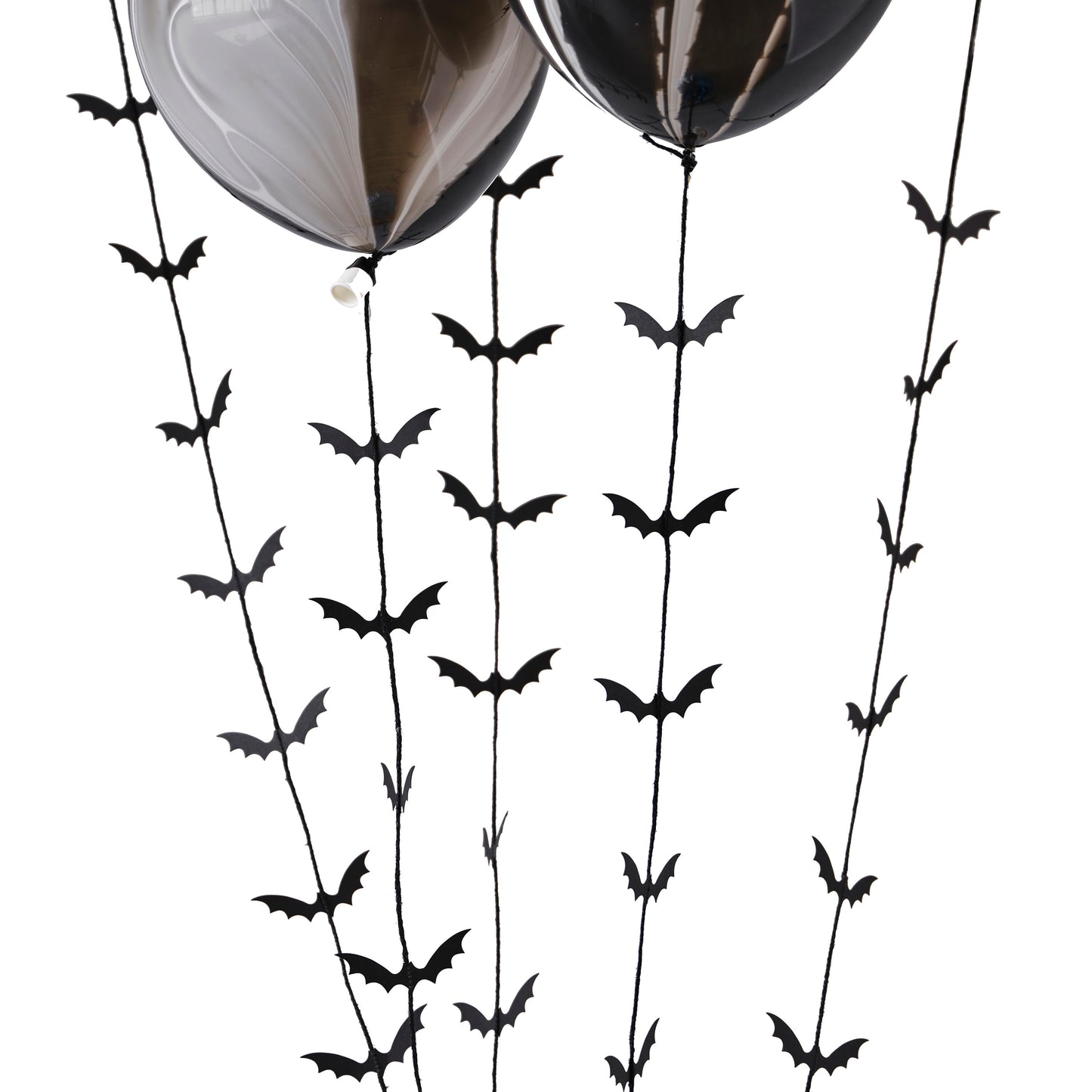 Black Bat Halloween Balloon Tails