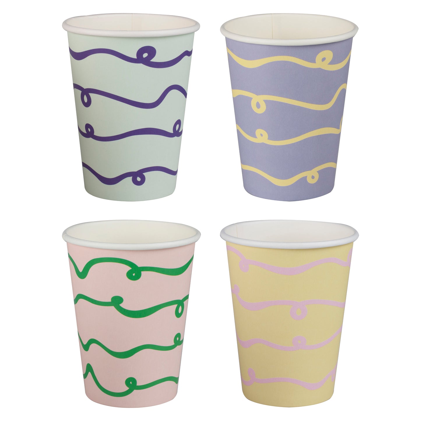 Wavy Pastel Party Cups