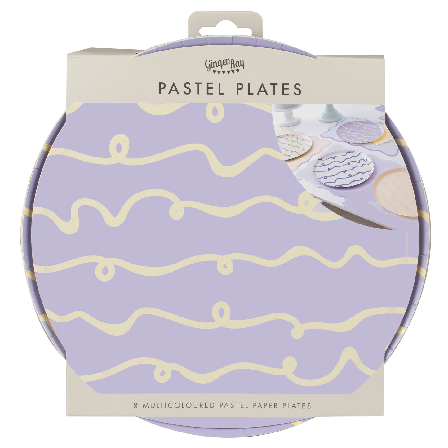 Wavy Pastel Paper Plates