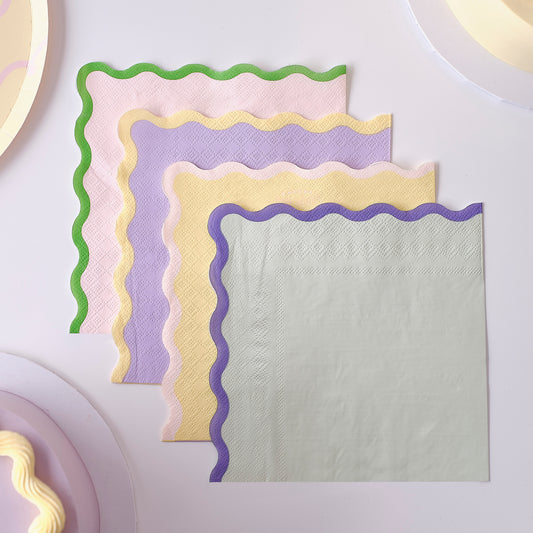Wavy Pastel Napkins