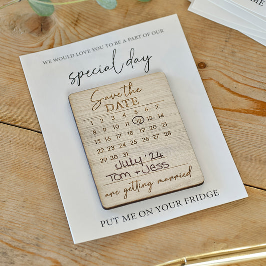 Wooden Save the Date Magnets
