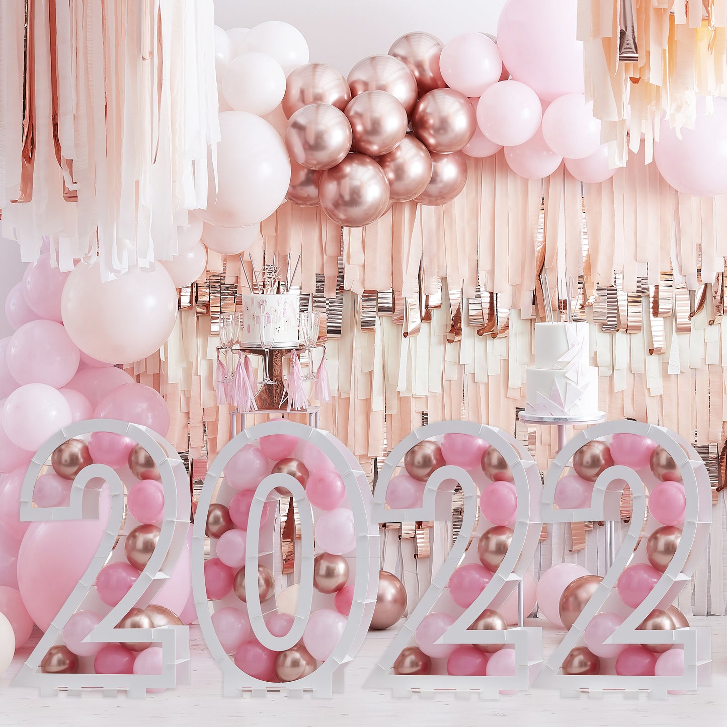 2022 Pink Balloon Mosaic Number Stand