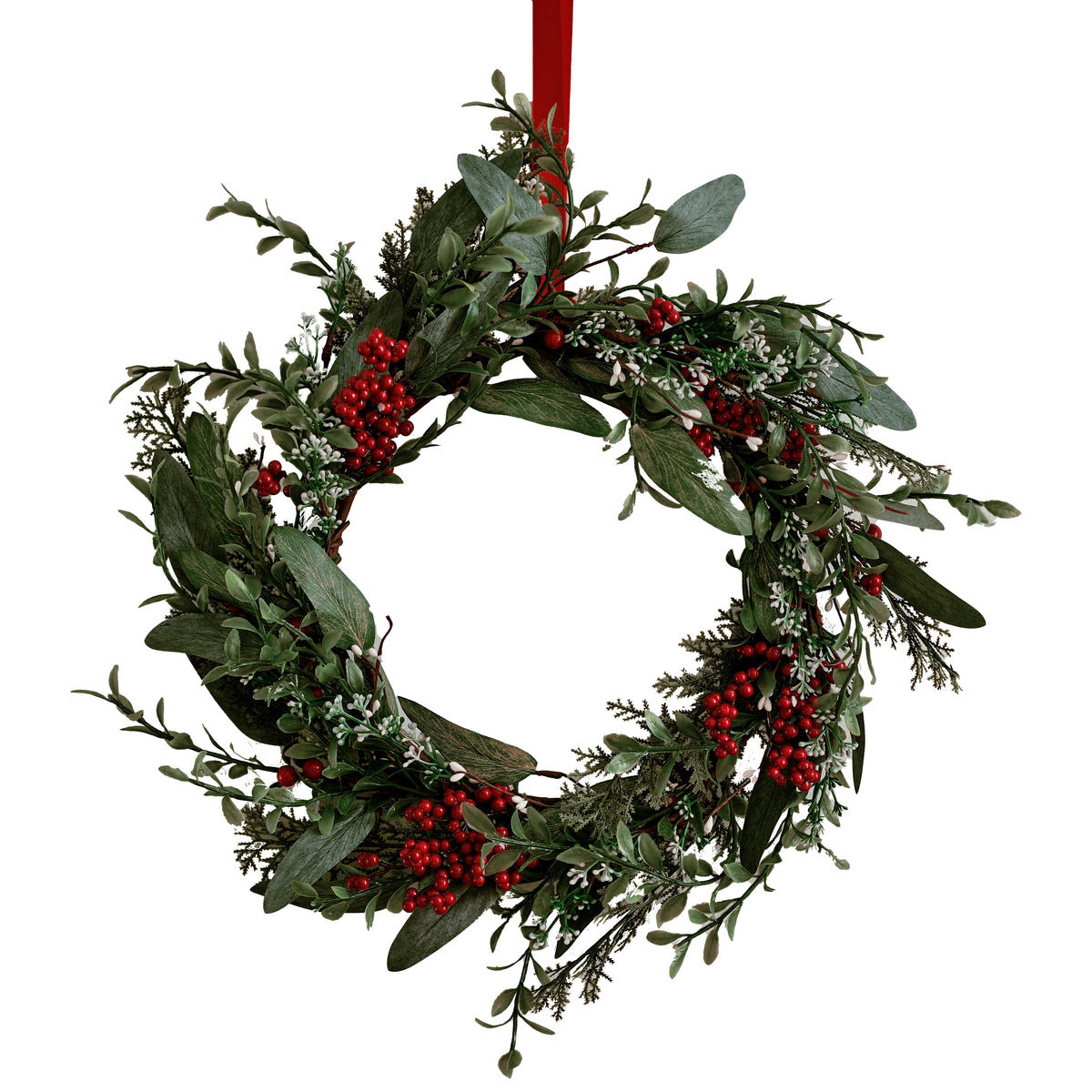 Foliage and Berries Christmas Door Wreath