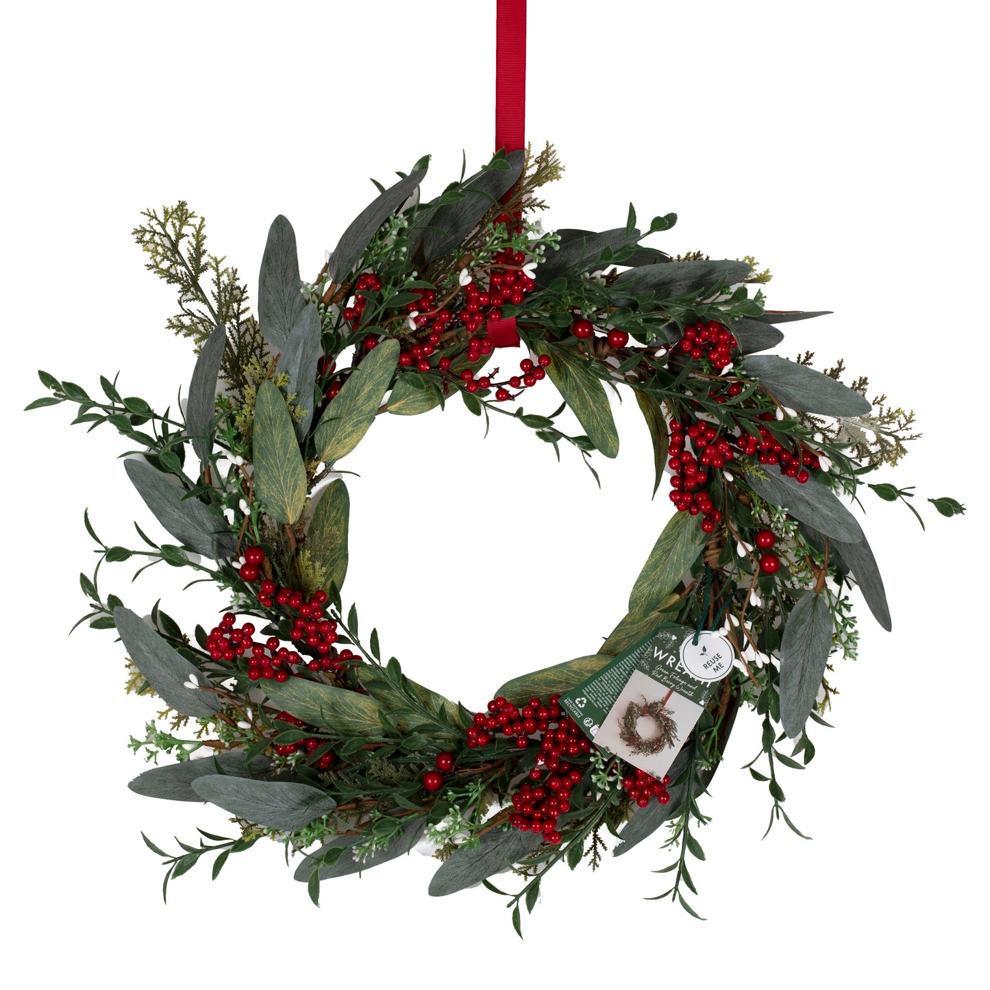 Foliage and Berries Christmas Door Wreath