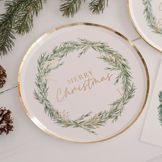 Merry Christmas Paper Plates