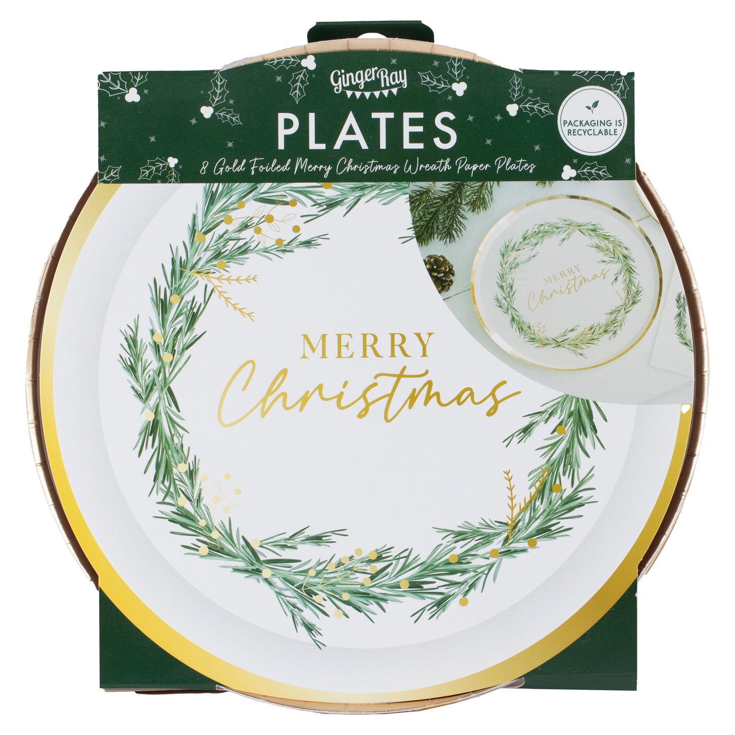 Merry Christmas Paper Plates
