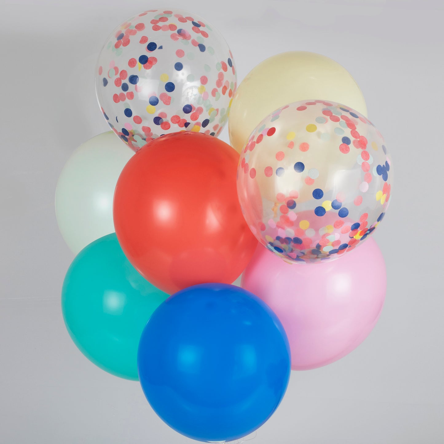 Multicoloured and Confetti Filled Balloon Bundle