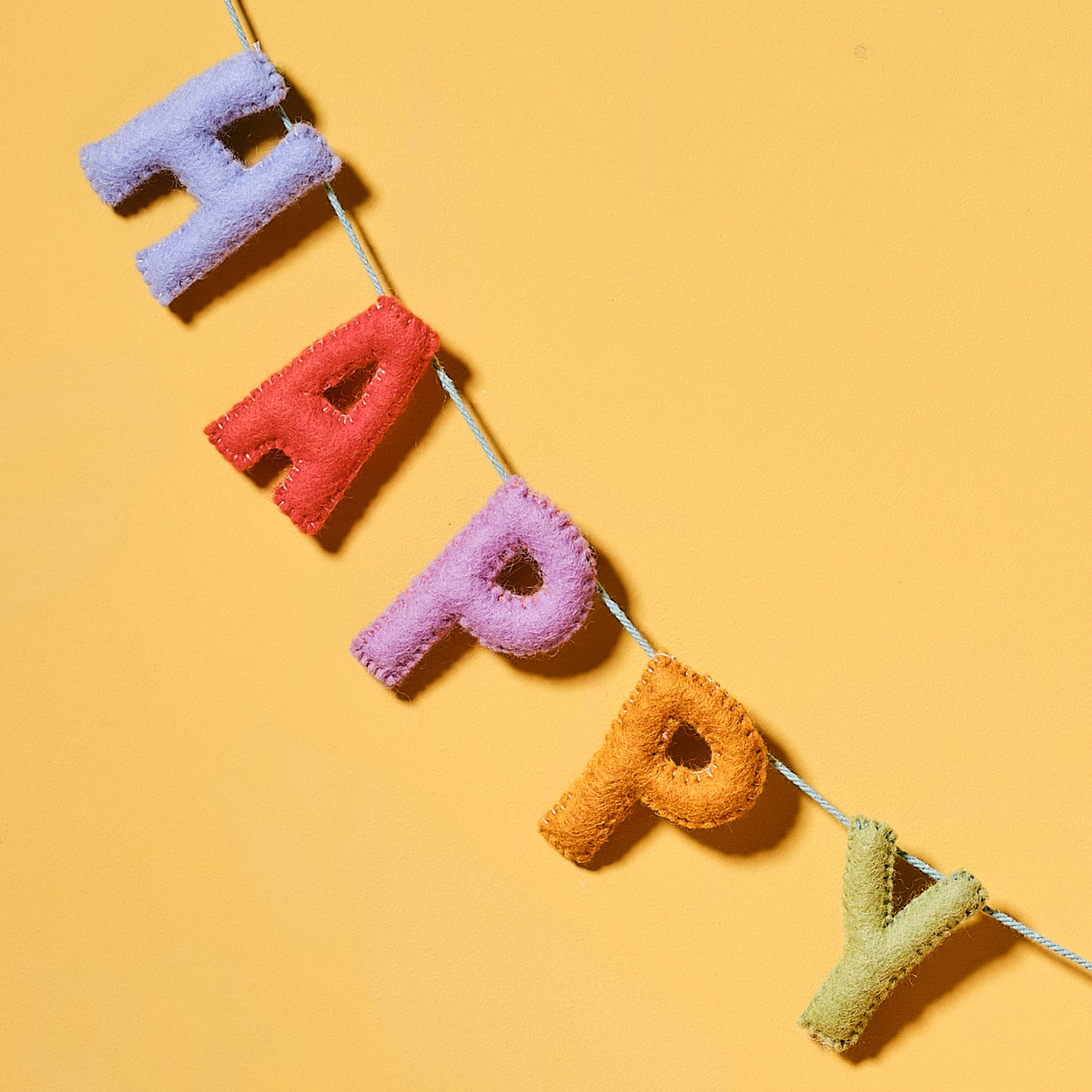 Multicoloured Felt 'Happy Birthday' Bunting