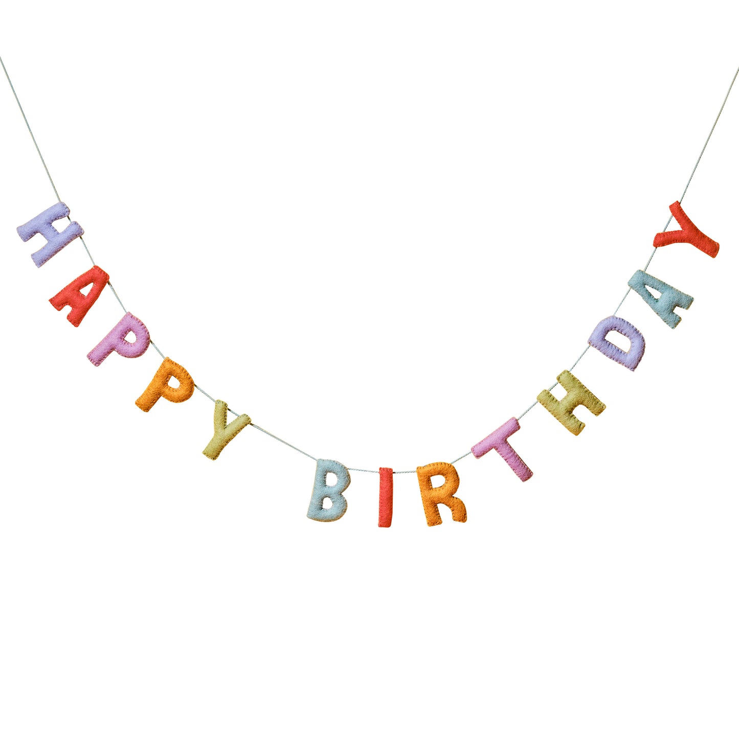 Multicoloured Felt 'Happy Birthday' Bunting